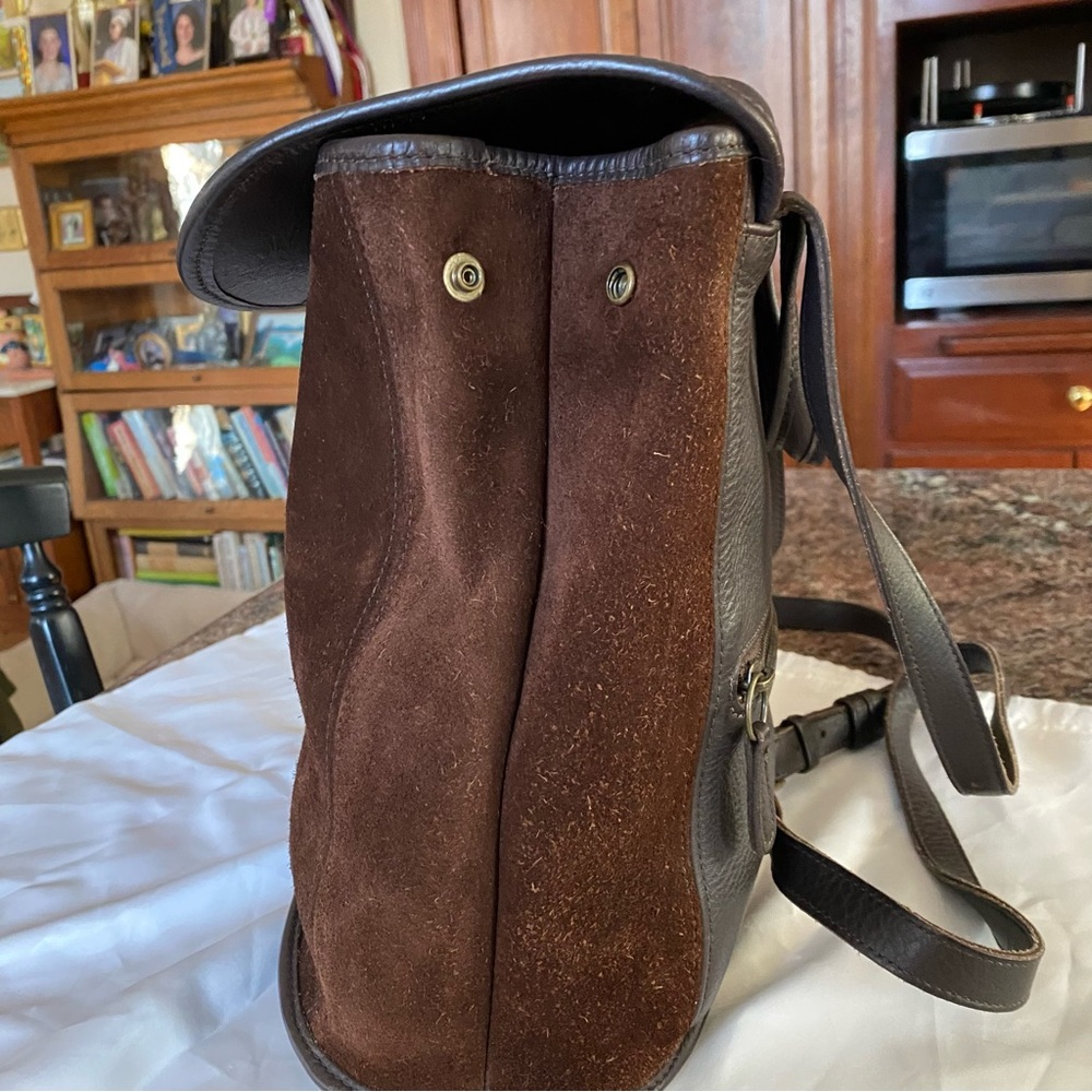 Coach brown suede and leather Berkeley backpack - Picture 7 of 13